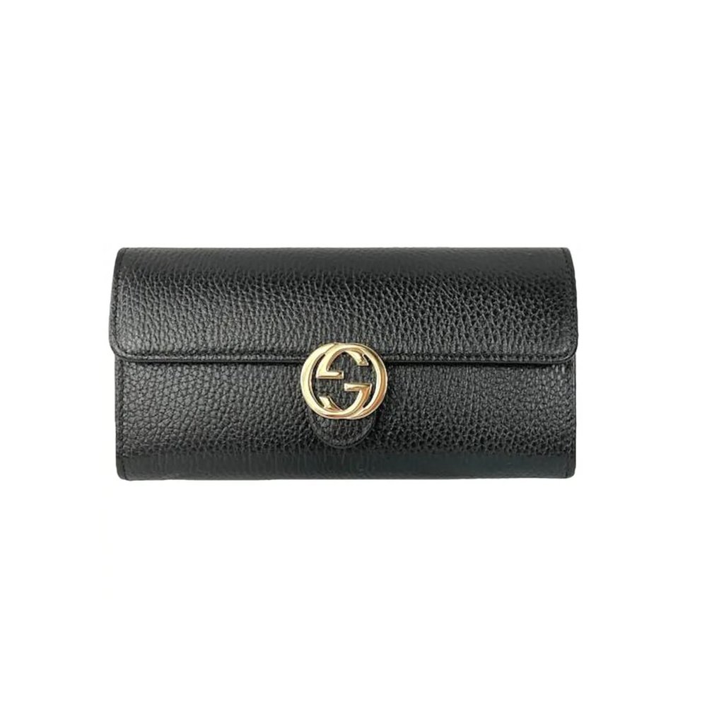 NEW*** GUCCI Dollar Calfskin Interlocking LARGE WALLET